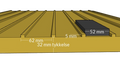 32 mm PIR isolering med spor 0,744 m2/plade