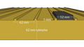 62 mm PIR isolering med spor 0,744 m2/plade
