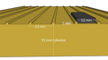 92 mm PIR isolering med spor 0,744 m2/plade
