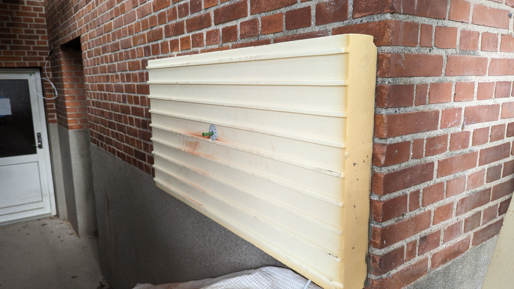 122 mm PIR isolering med spor 0,756 m2/plade